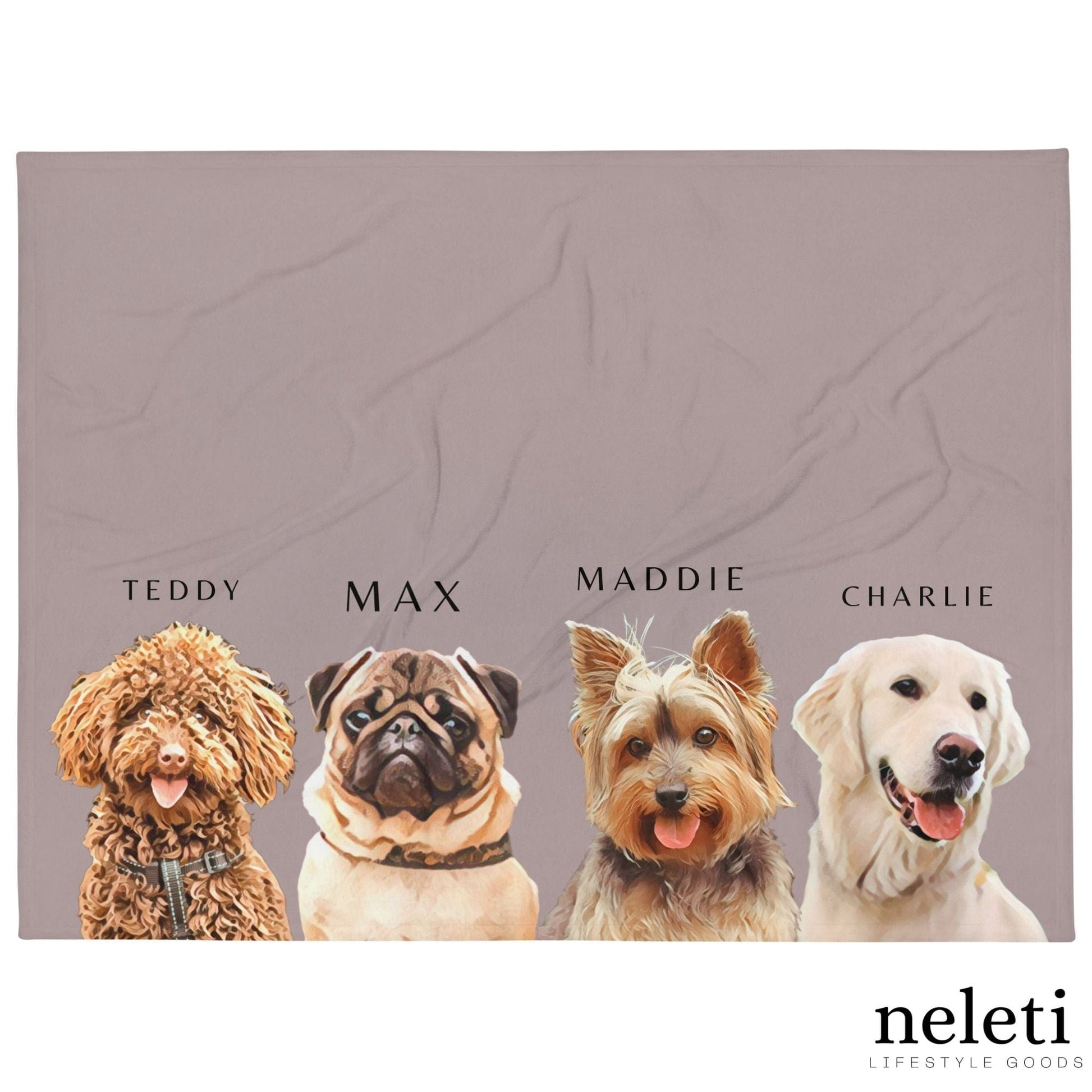 neleti blanket Personalized Blanket with Pet from Photo - Dog Themed Gift