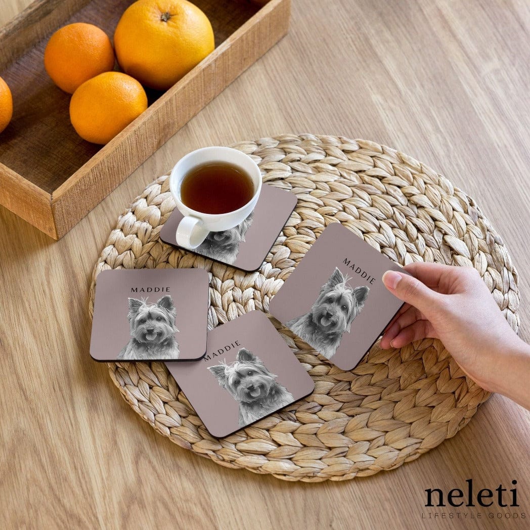 neleti coaster Personalized Cork Coasters with Pet from Photo