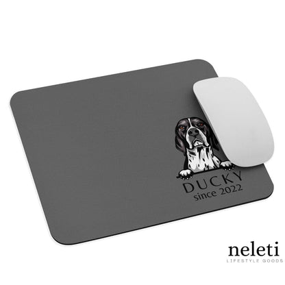neleti mouse pad Gray Personalized Mouse Pad with English Pointer Dog