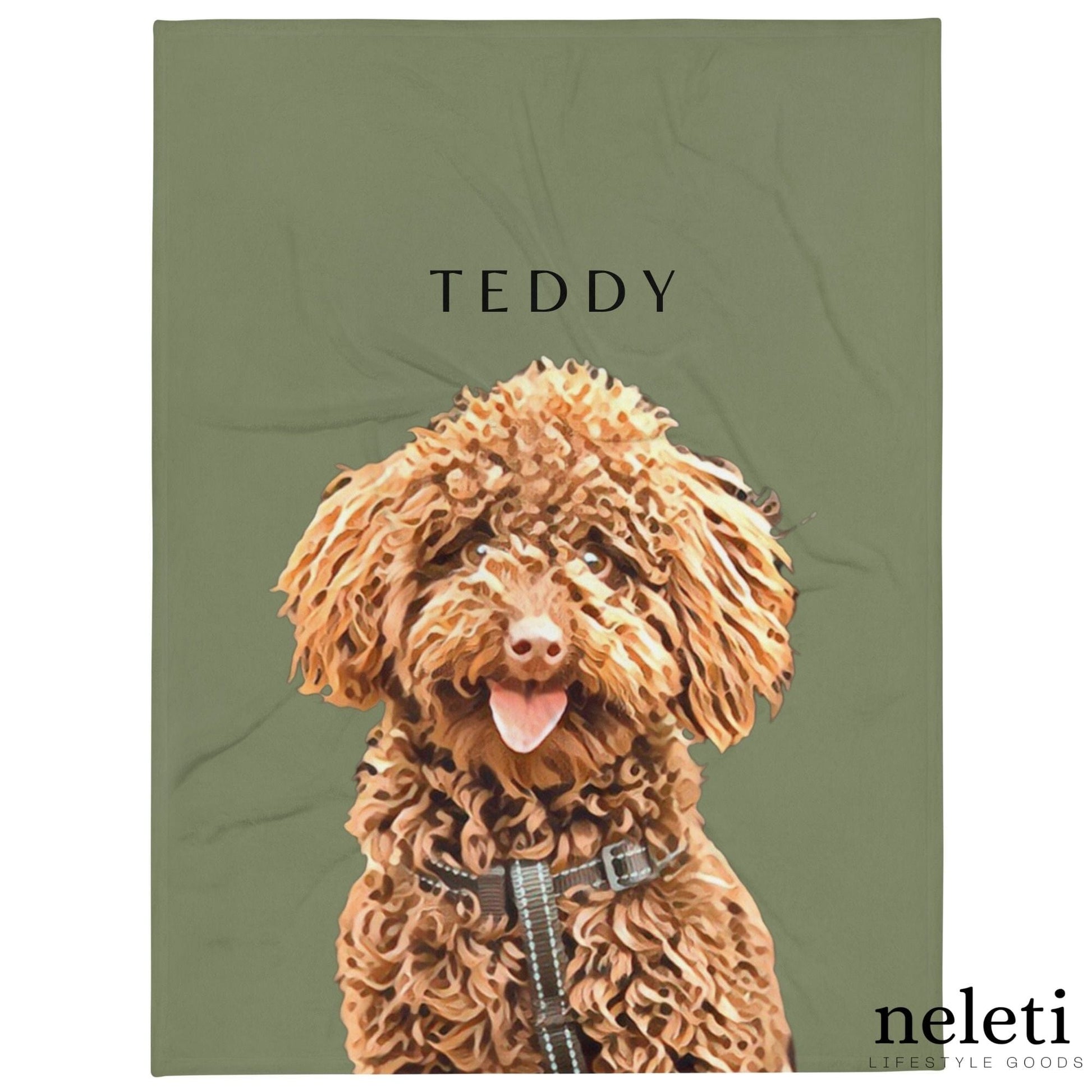 neleti Personalized Blanket with Pet from Photo - Dog Themed Gift