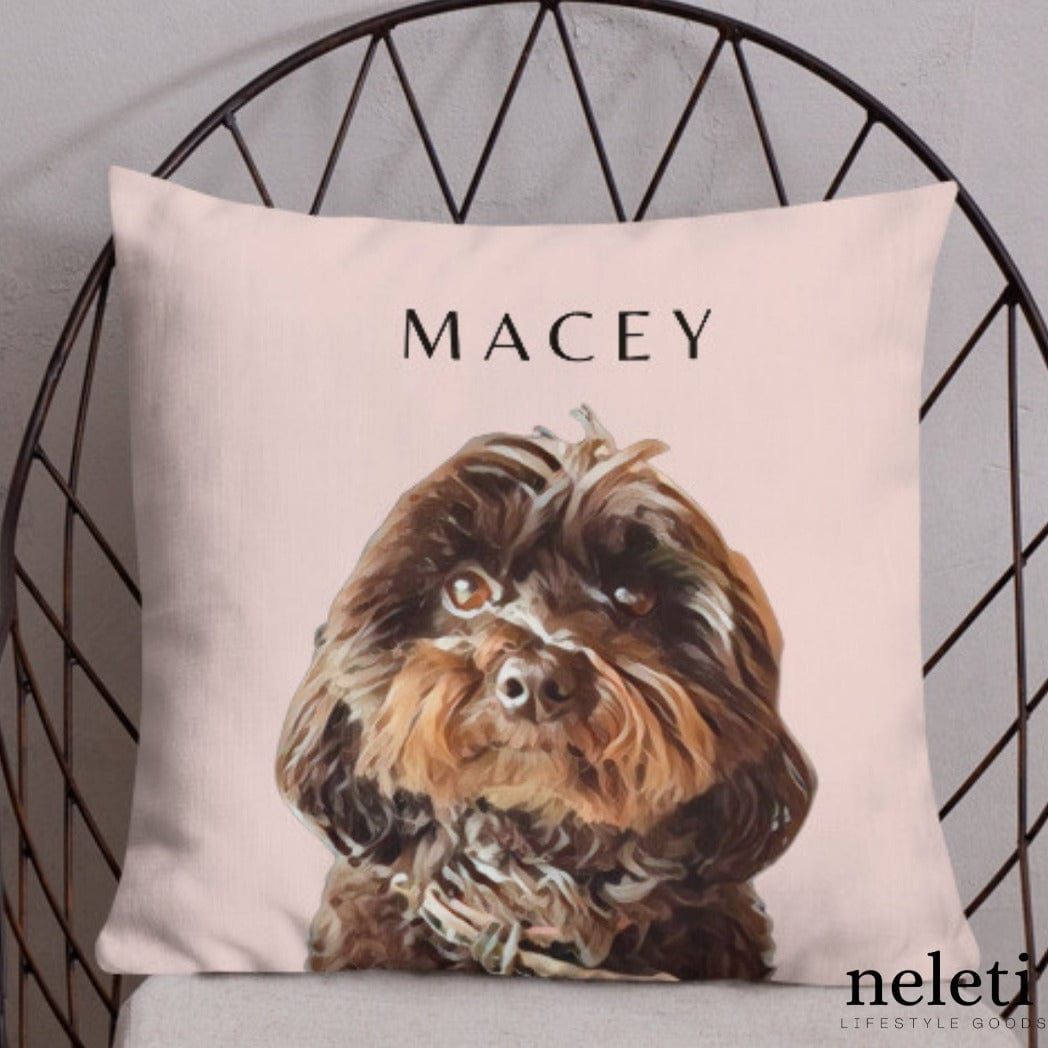 neleti Pillow 18x18in/45x45cm-Cover+INSERT / Misty Rose Custom Pet Pillows and Pillow Covers