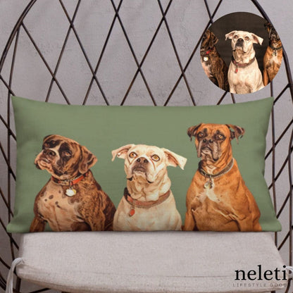 neleti Pillow 20x12in/50x30cm-Cover+INSERT / Camouflage Green Custom Pet Pillows and Pillow Covers
