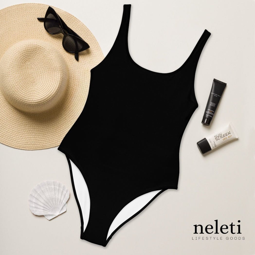 neleti swimwear One-Piece Black Swimsuit for Women